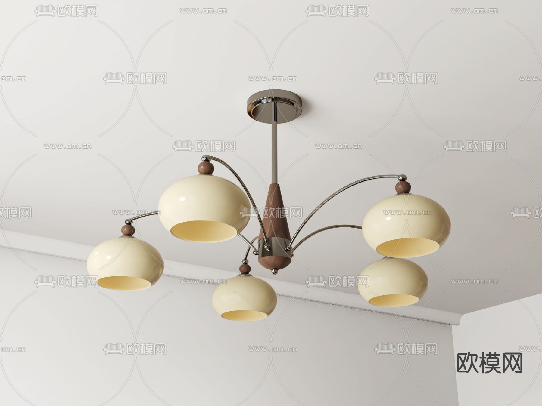 中古风吊灯3d模型下载（渲染图1）