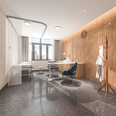  医院门诊室 诊疗室su模型 