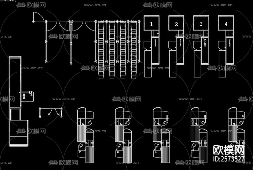 超市设备CAD图库下载（渲染图5）