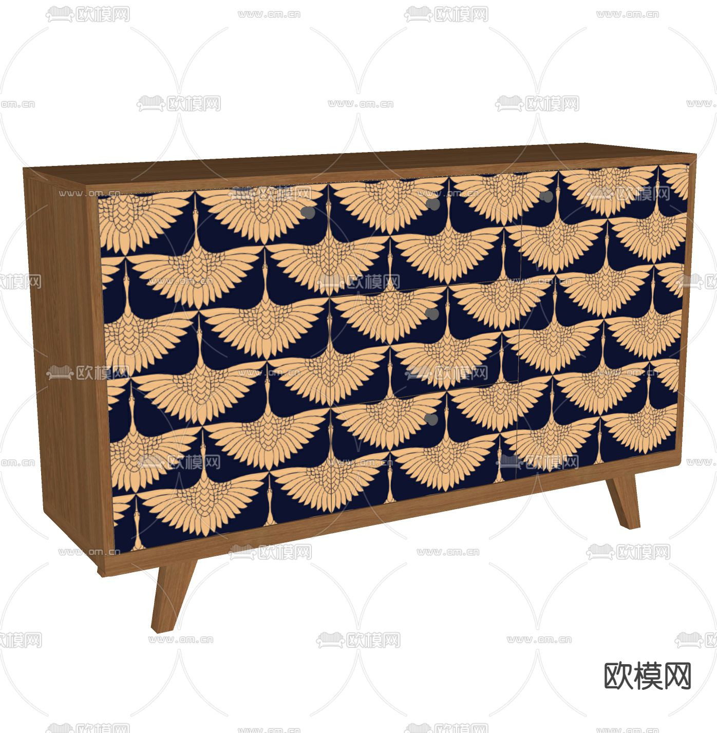 现代边柜su模型