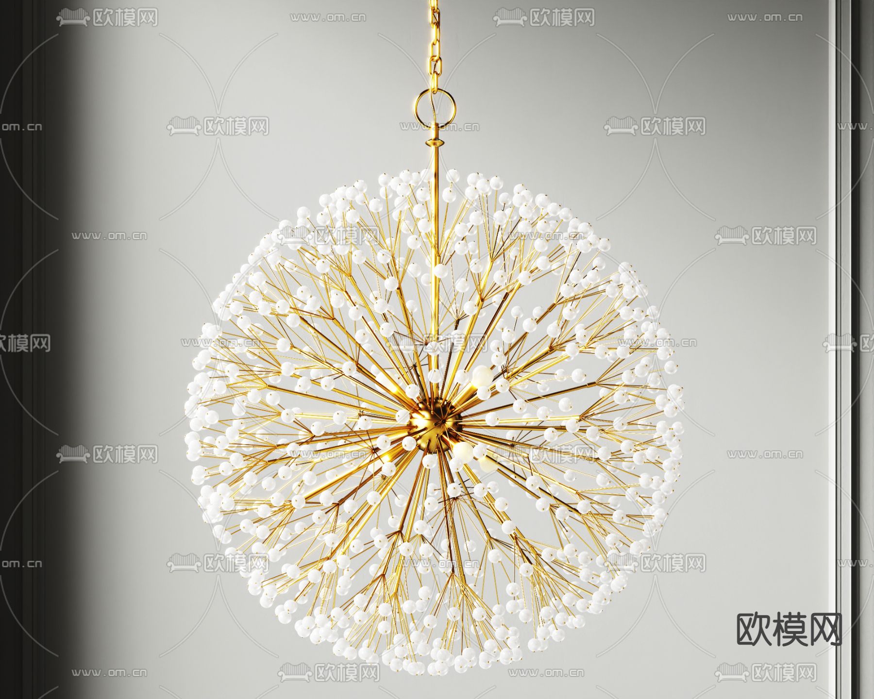 球形吊灯 艺术吊灯3d模型下载_ID14025628_3dmax免费模型-欧模网