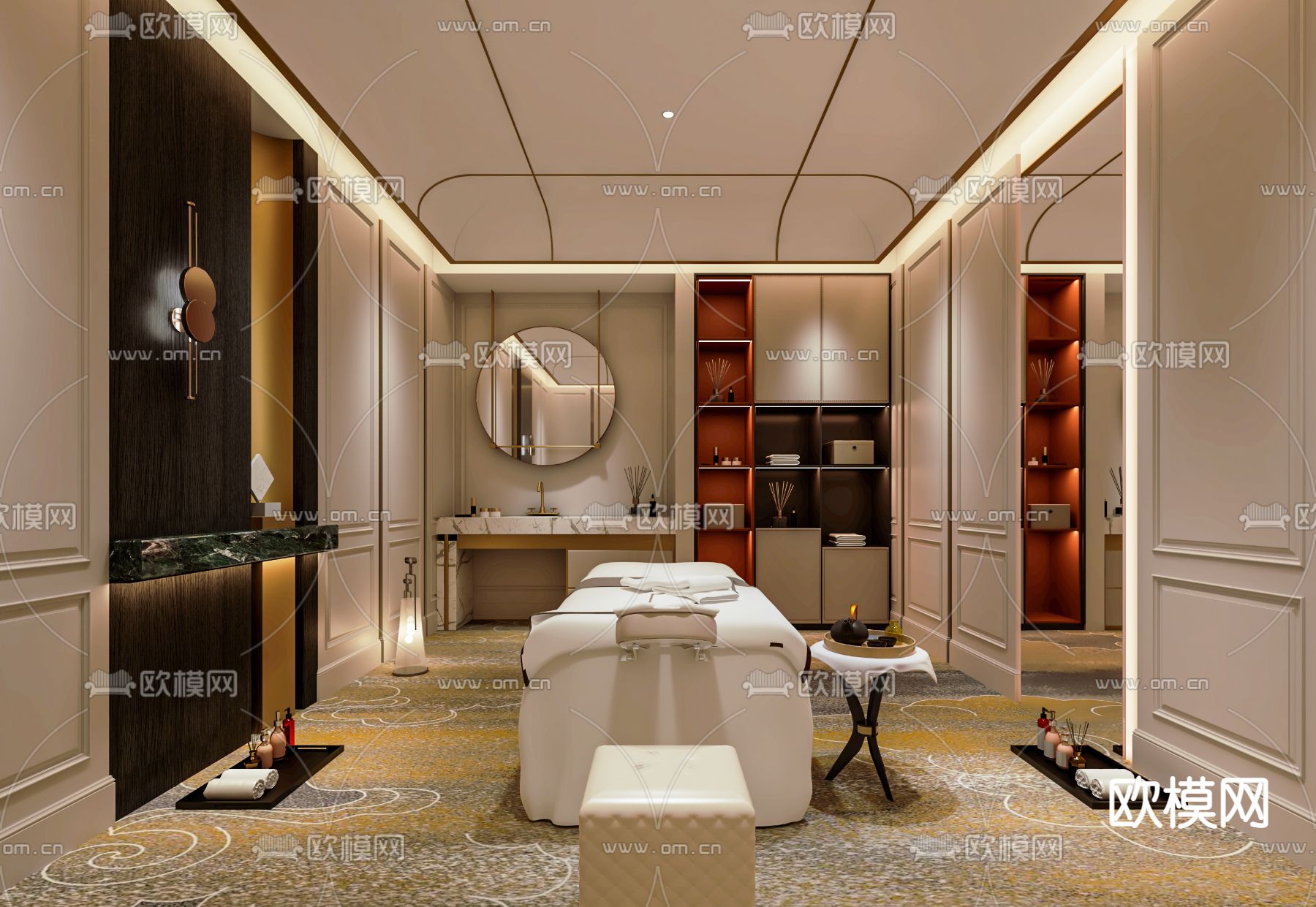 SPA包厢 包房su模型下载