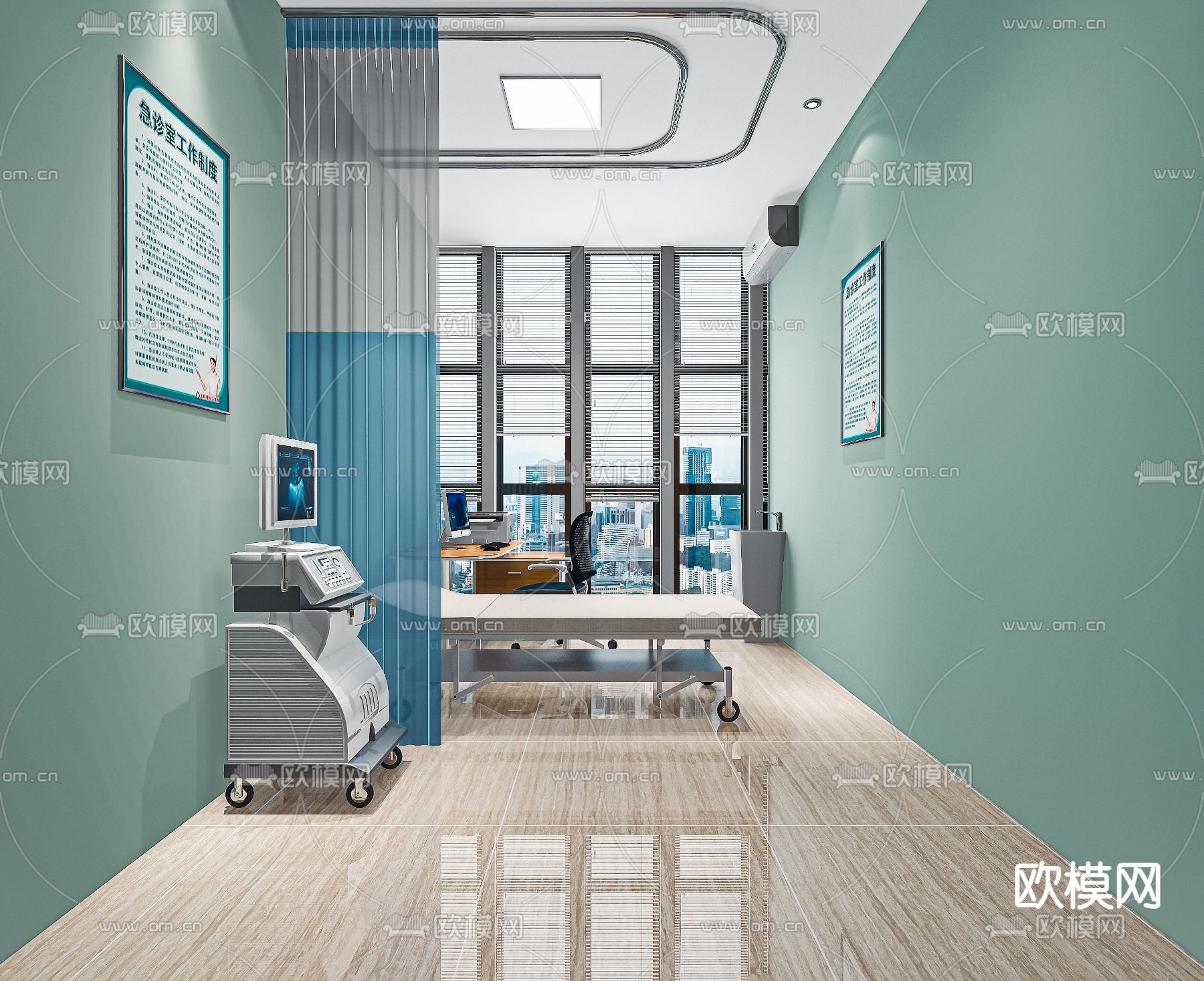 医院门诊室 诊疗室su模型下载