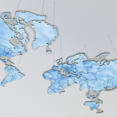  地图吊灯 装饰灯su模型 