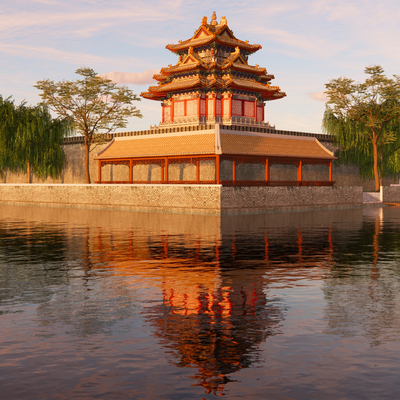  故宫角楼 古建外观su模型 