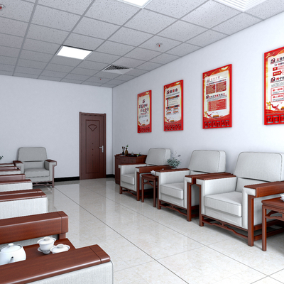  现代党政接待室su模型 