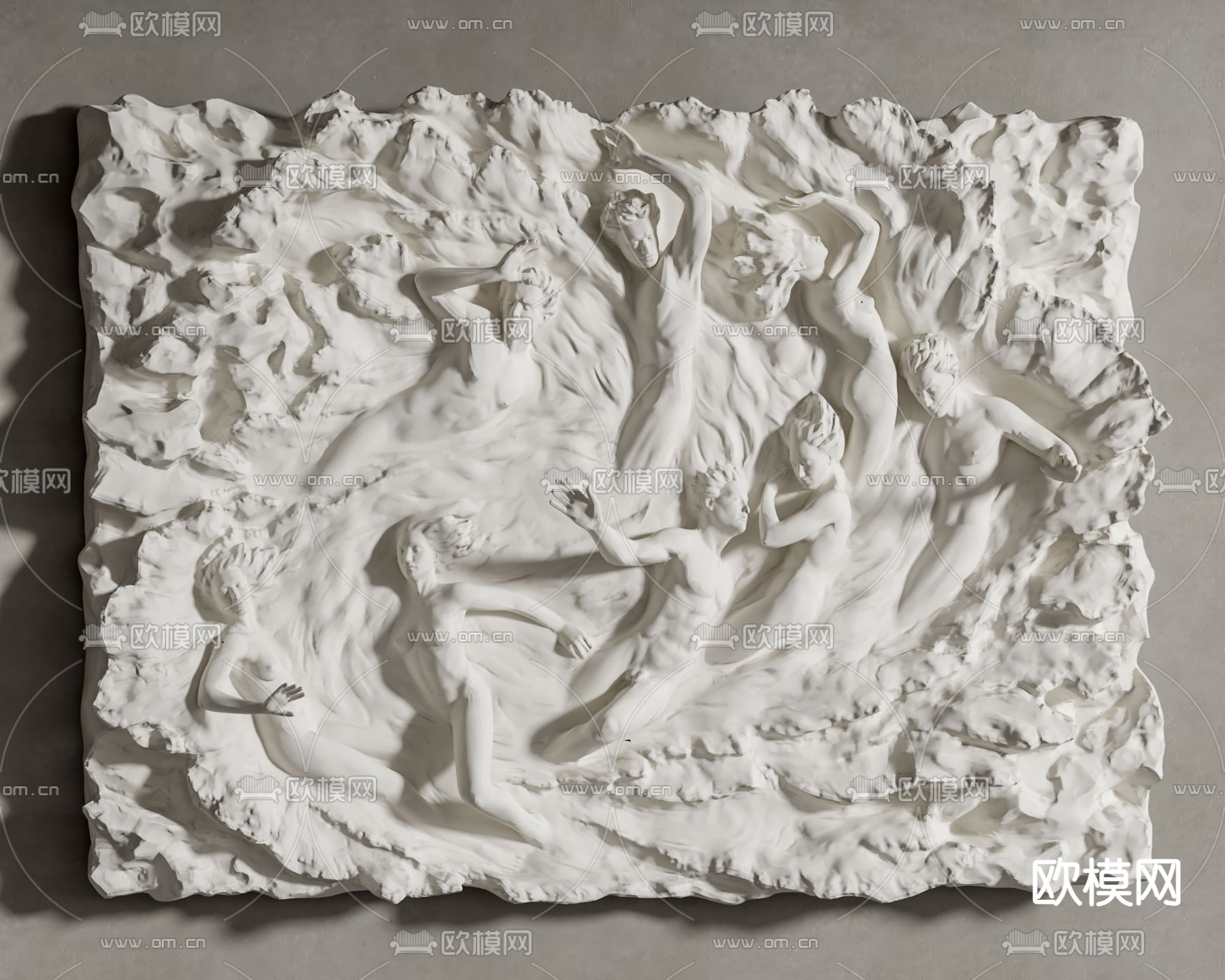 欧式浮雕墙饰su模型下载（渲染图1）