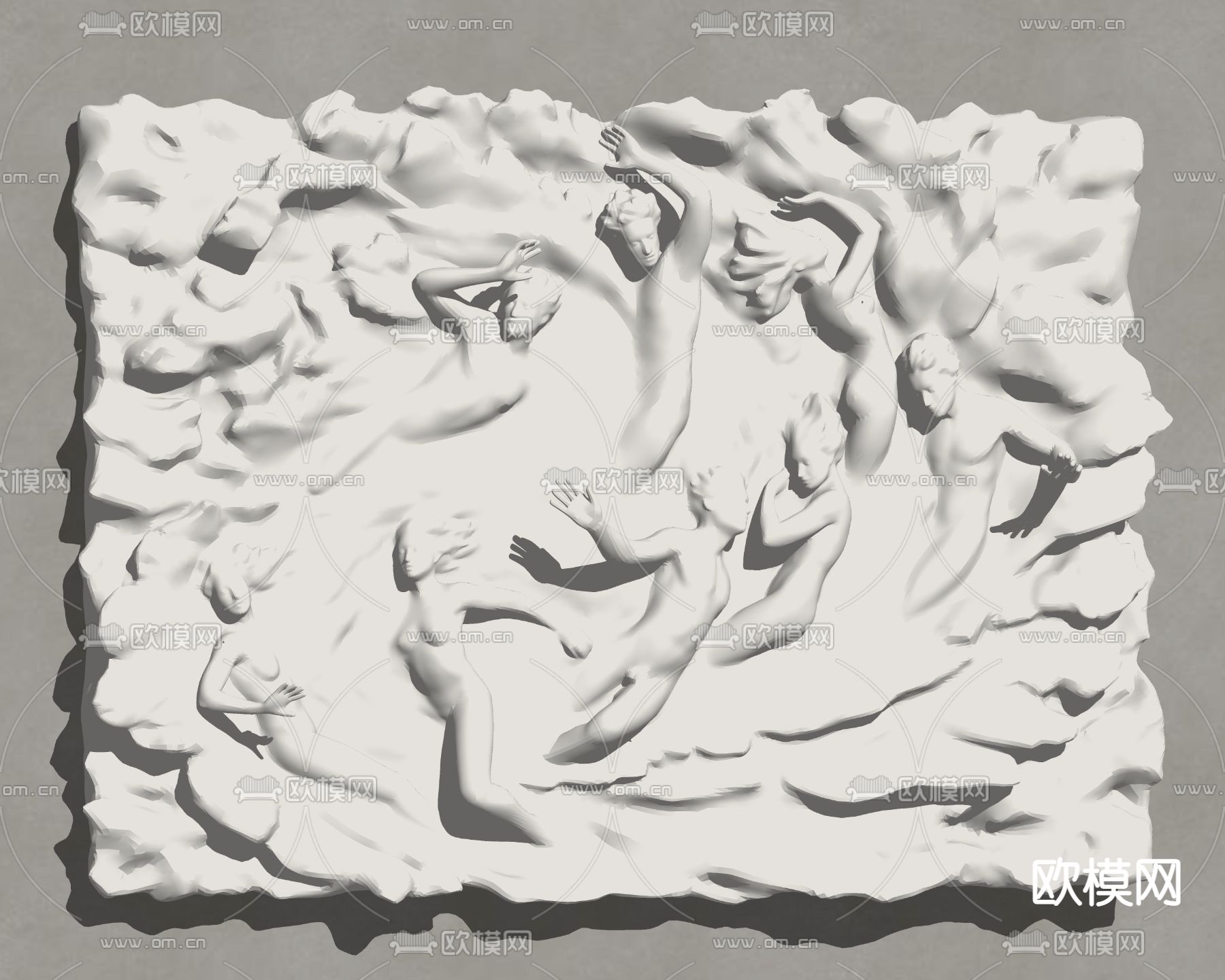 欧式浮雕墙饰su模型下载（渲染图2）