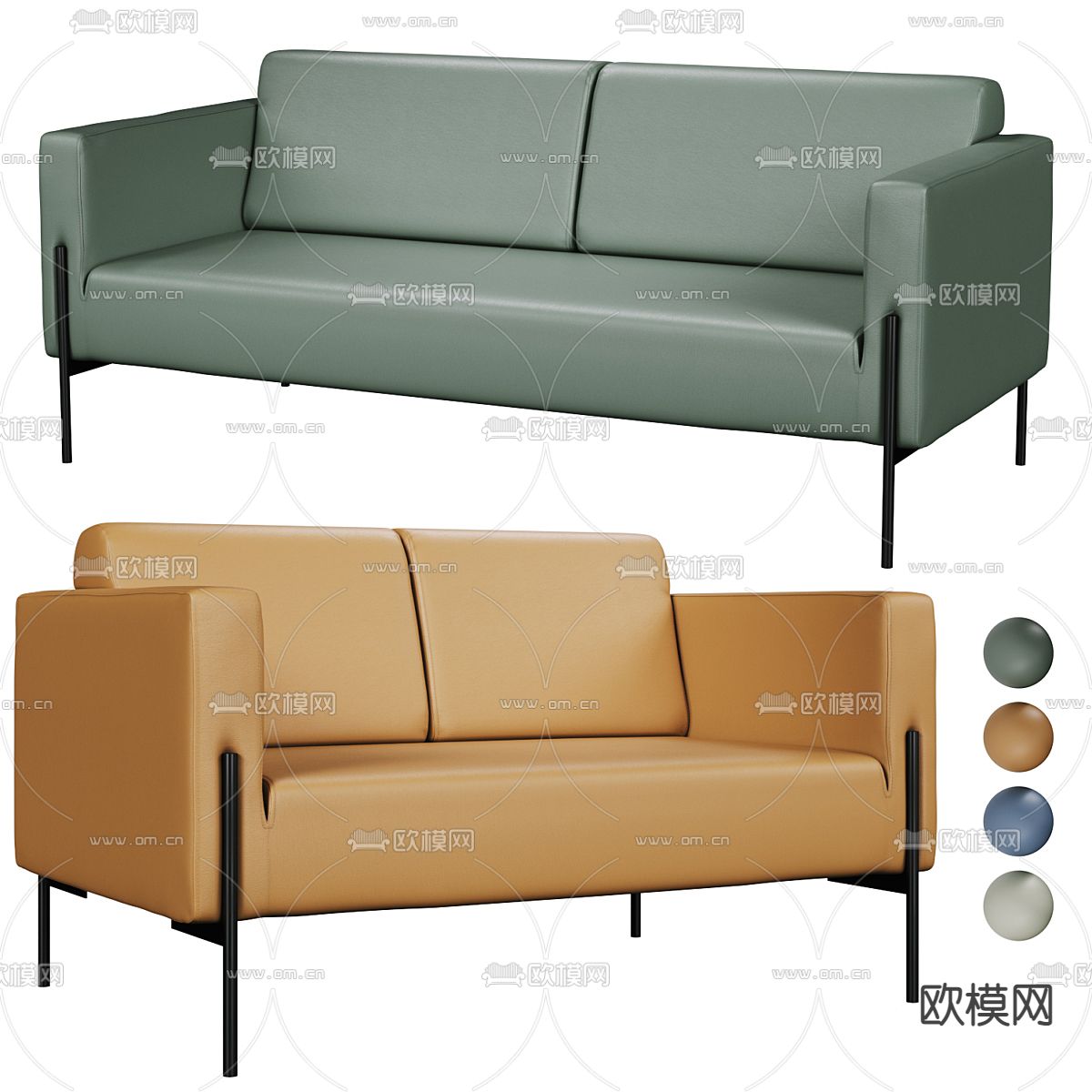 双人沙发3d模型下载