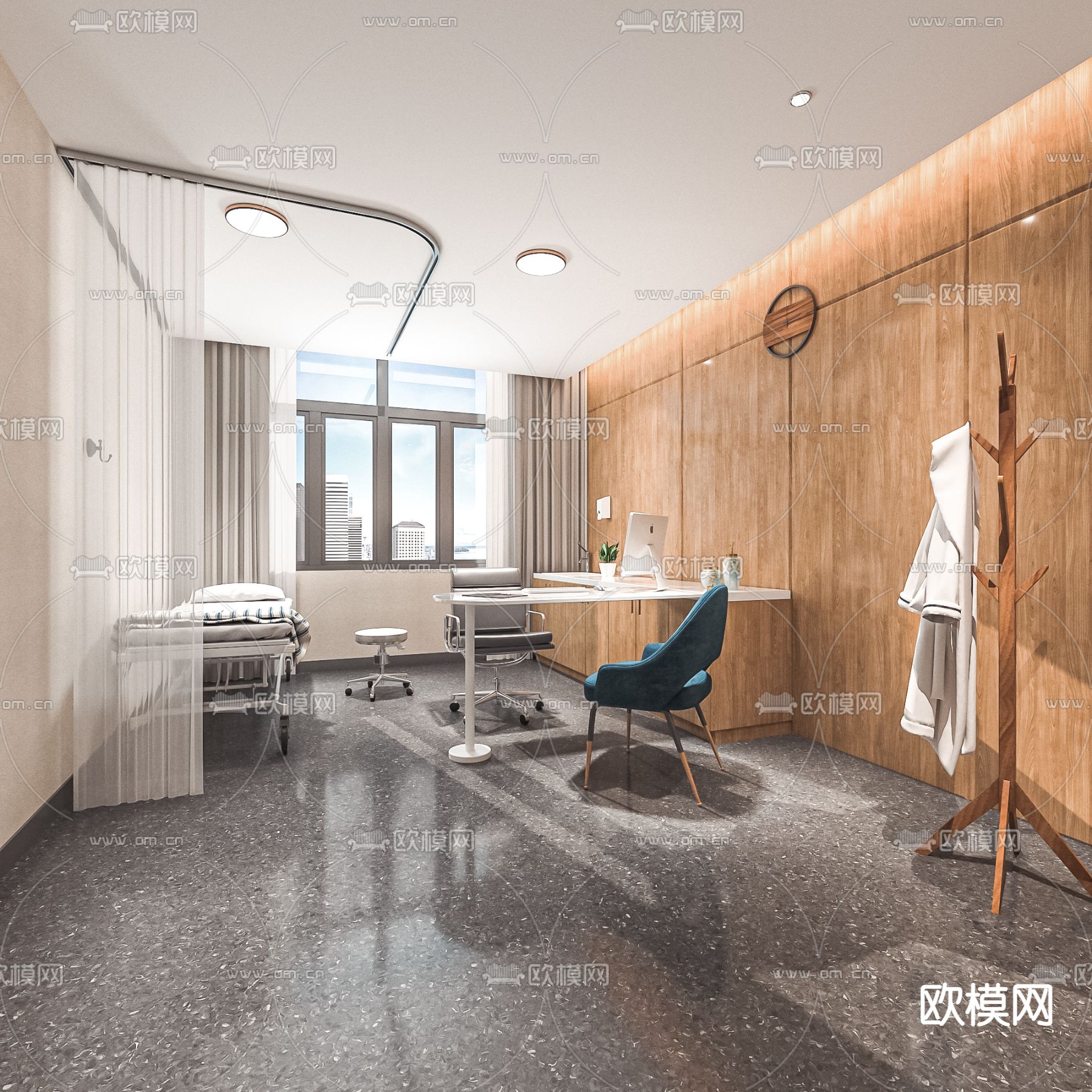 医院门诊室 诊疗室su模型下载
