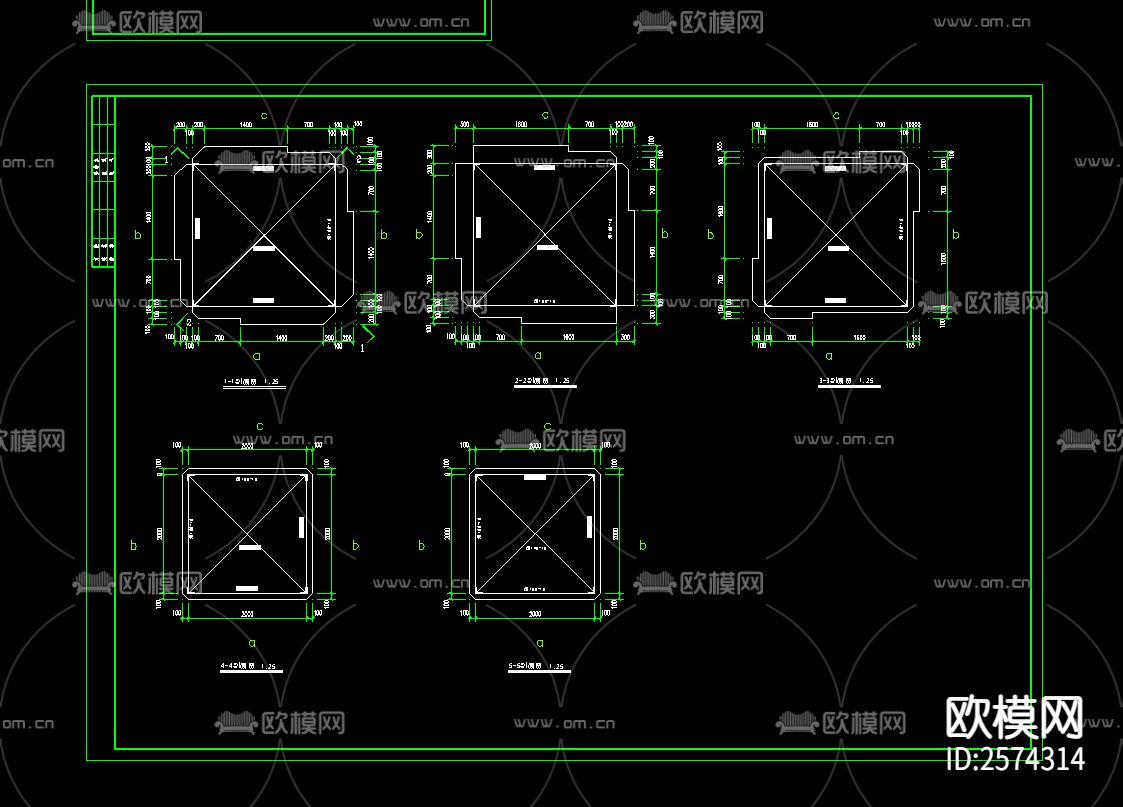 楼厂房结构CAD施工图下载（渲染图3）