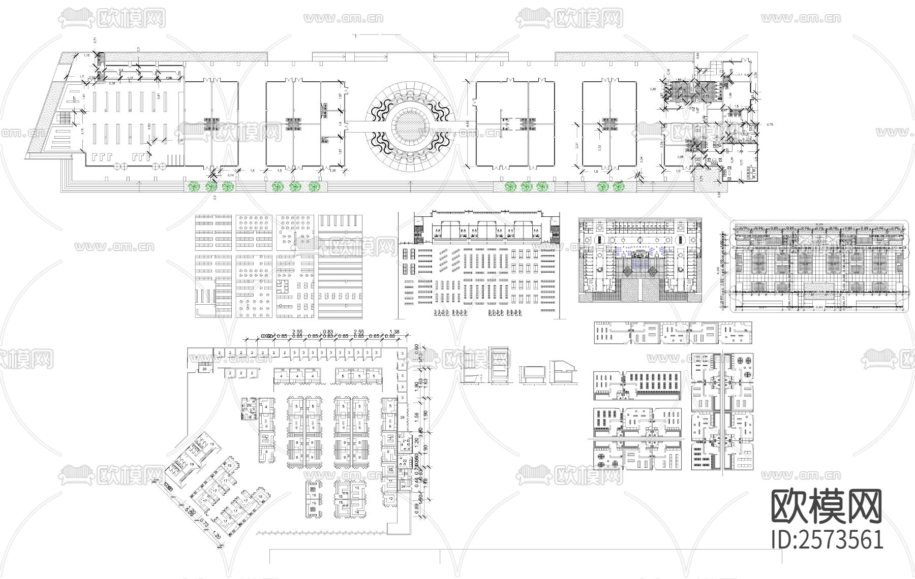 超市设备CAD图库下载（渲染图2）