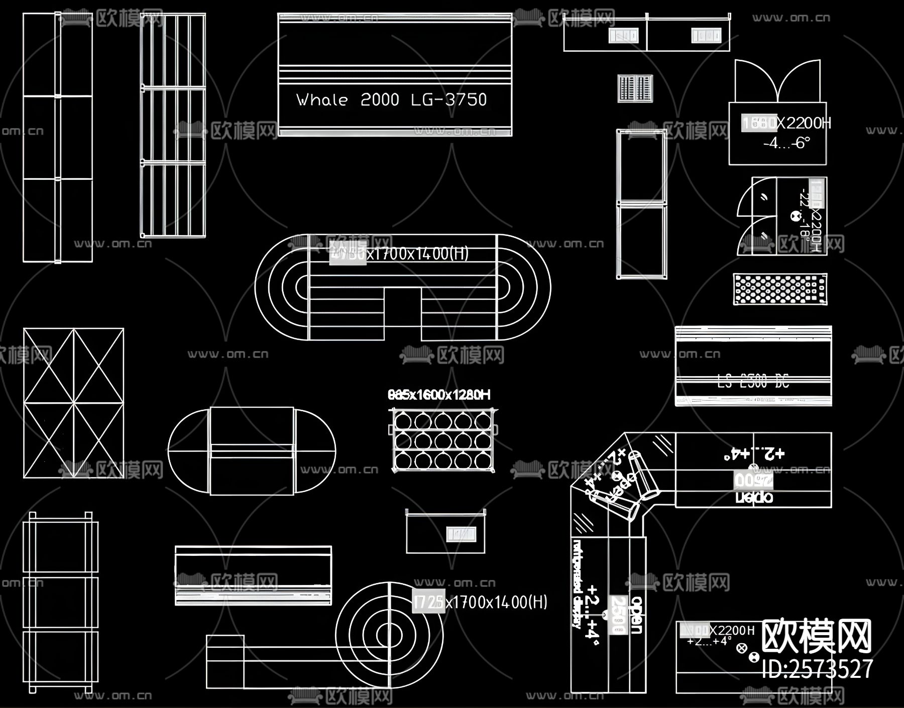 超市设备CAD图库下载（渲染图9）