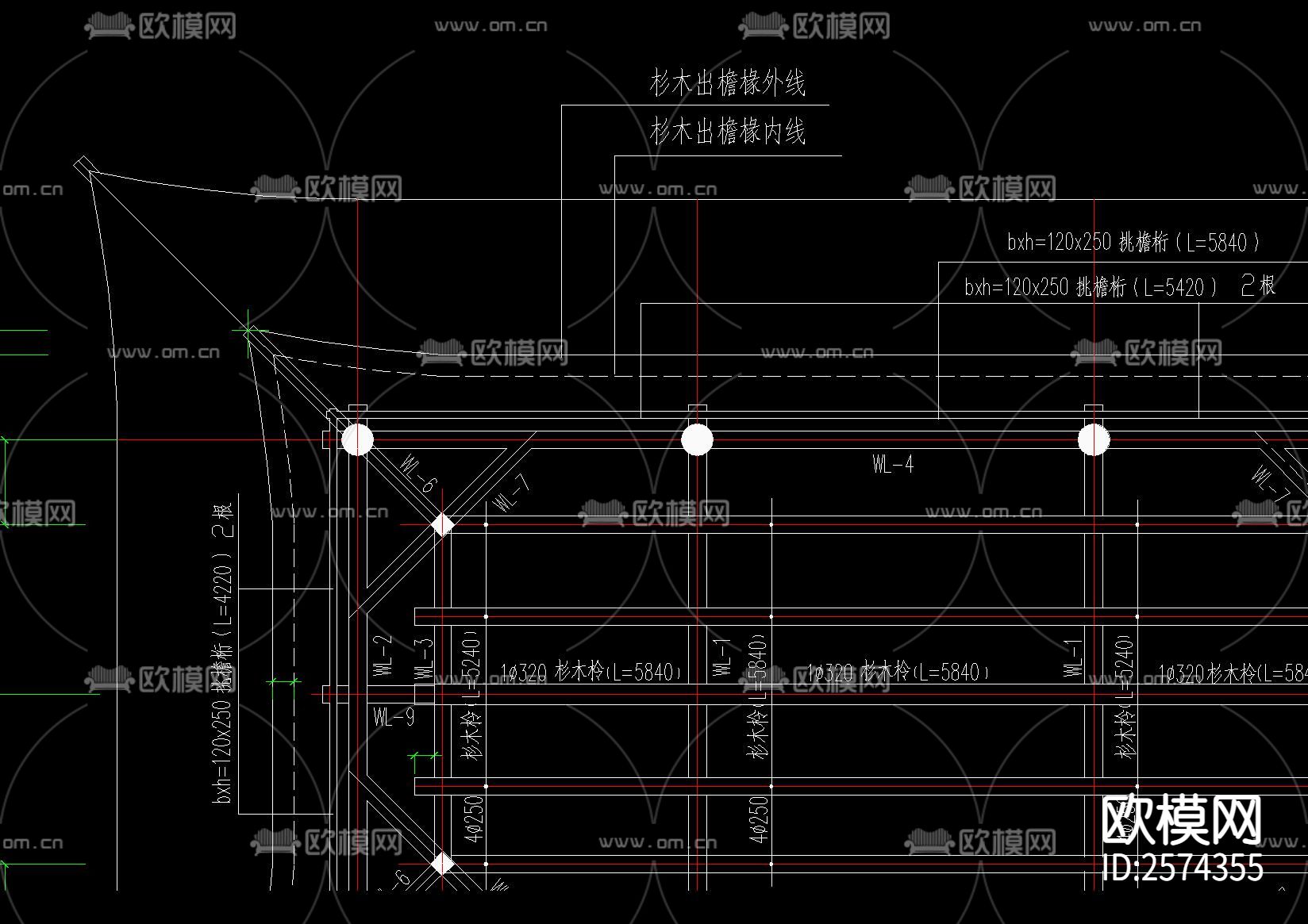中式古建天王殿CAD节点大样下载（渲染图3）
