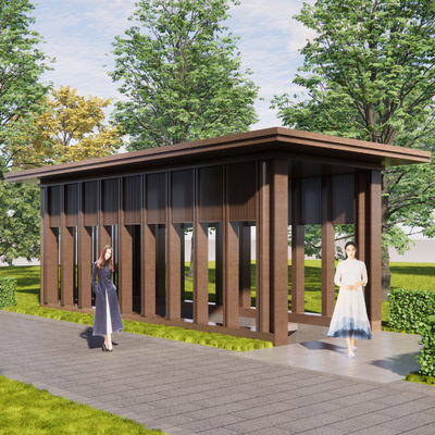  地铁站 出入口su模型 