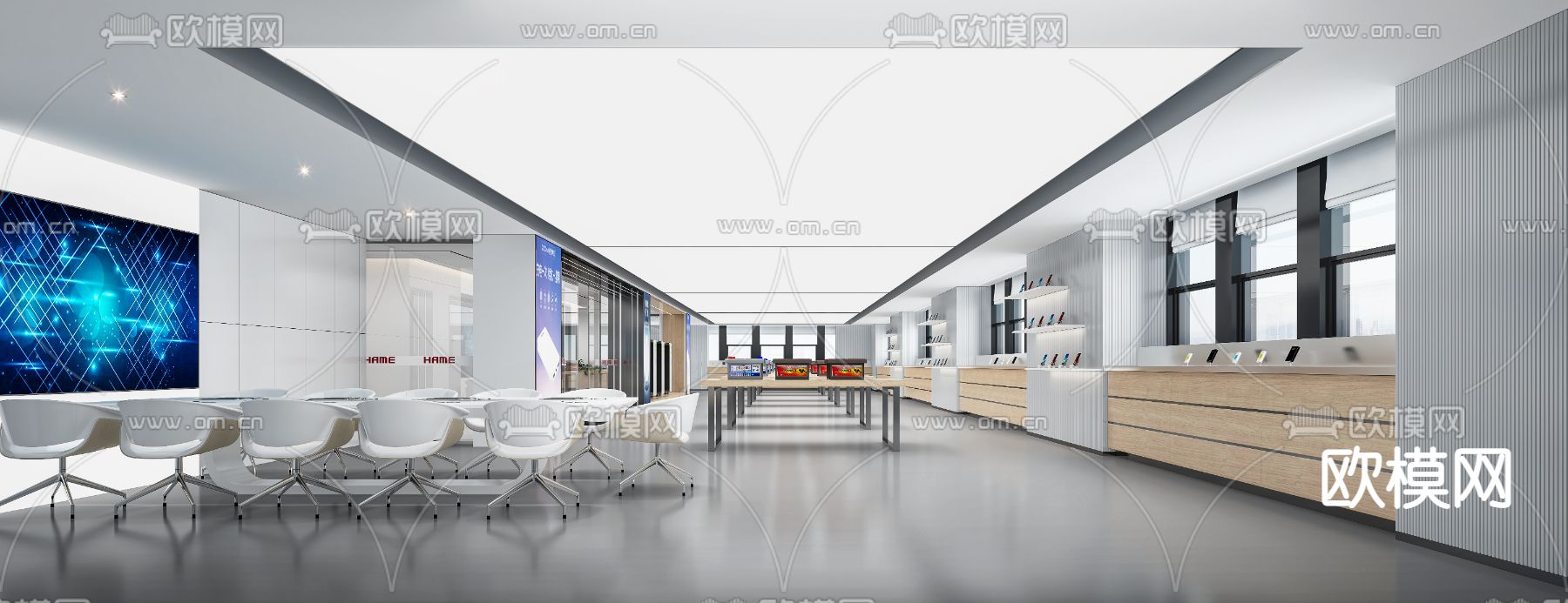现代手机店3d模型下载（渲染图2）