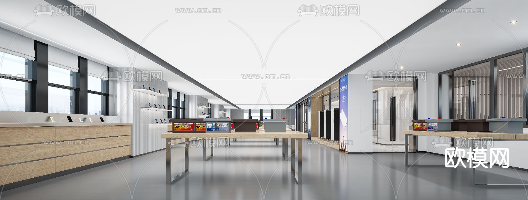 现代手机店3d模型下载（渲染图1）