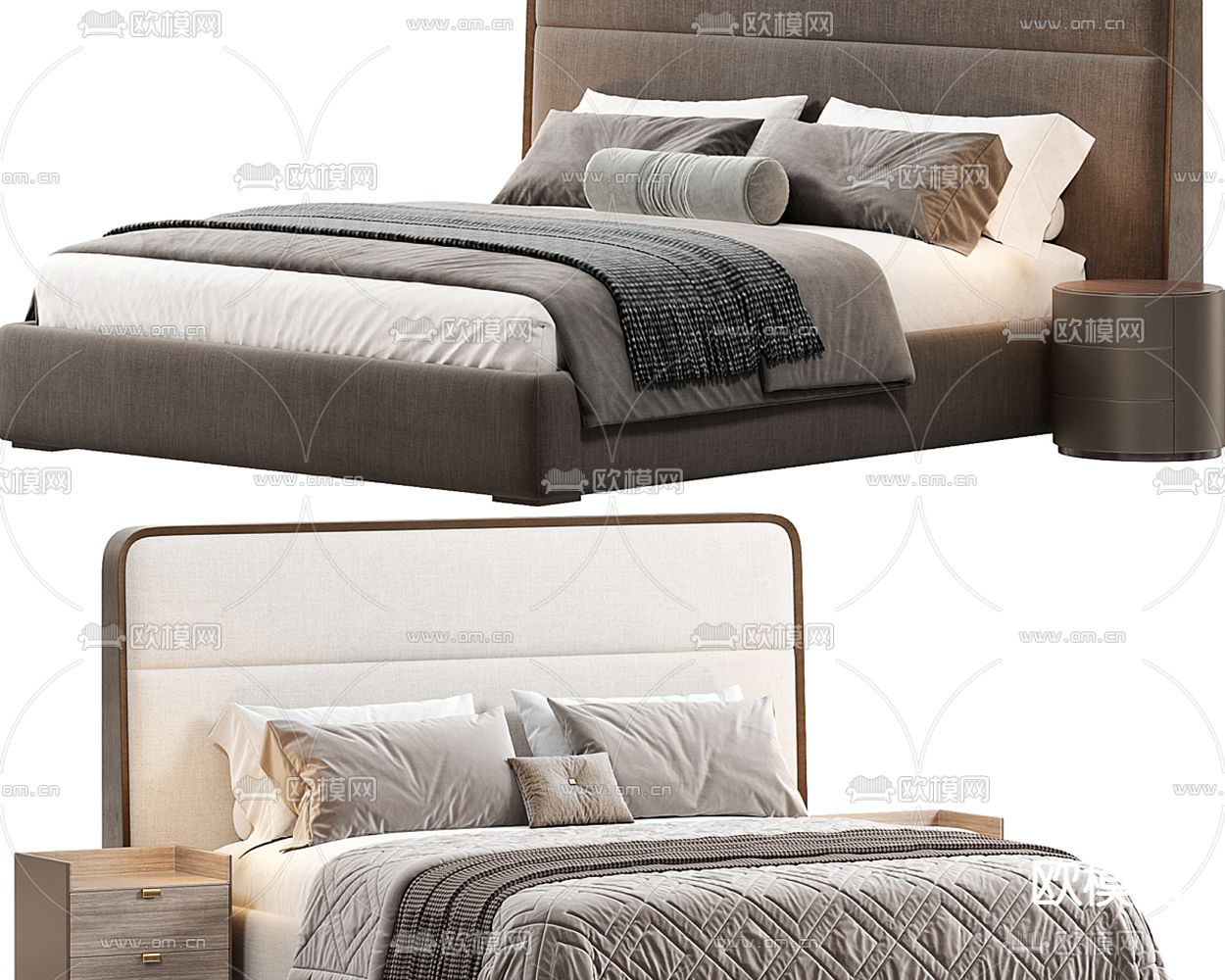 Giorgetti 双人床3d模型下载（渲染图3）