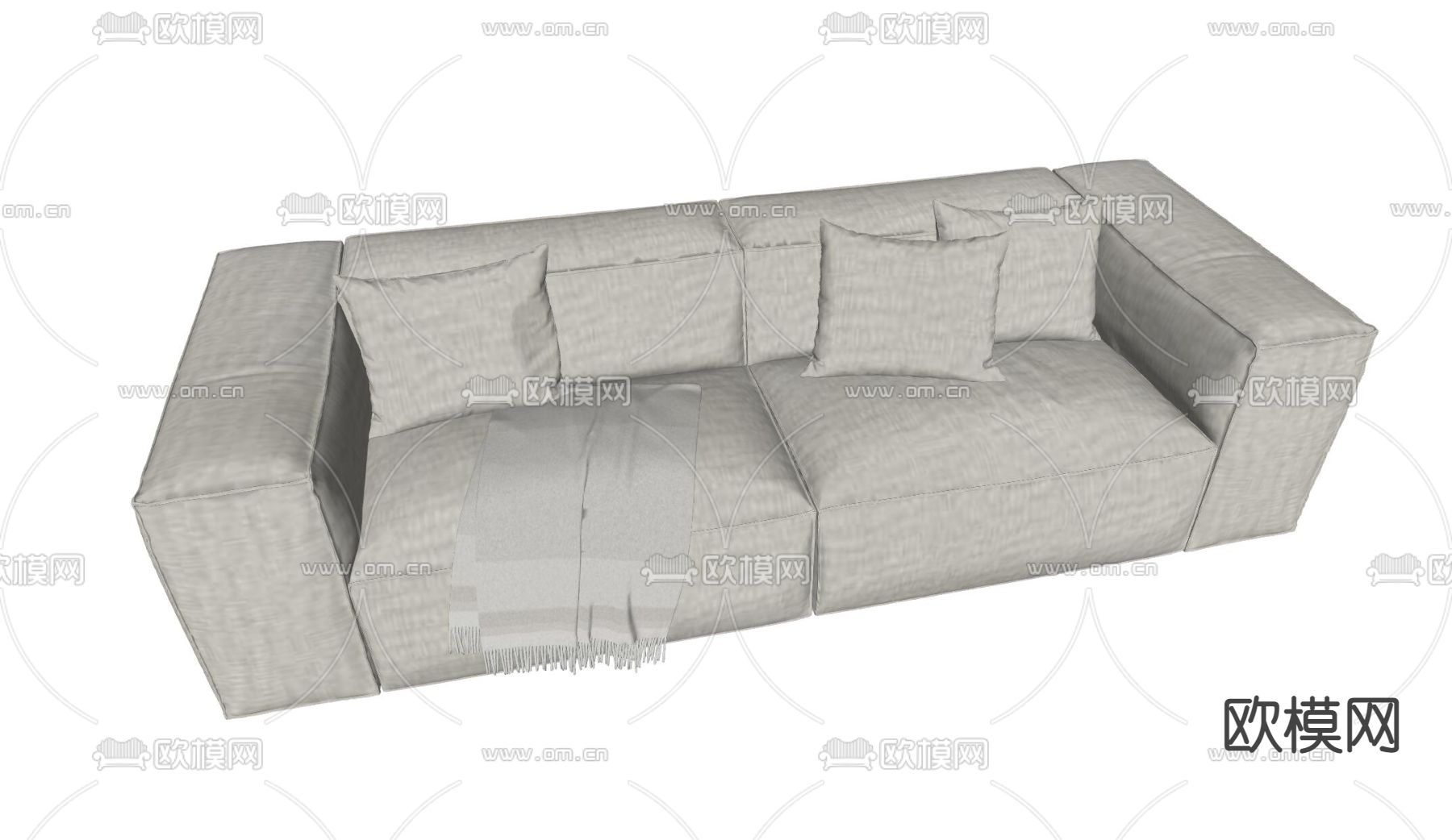 Corner 双人沙发su模型下载（渲染图2）