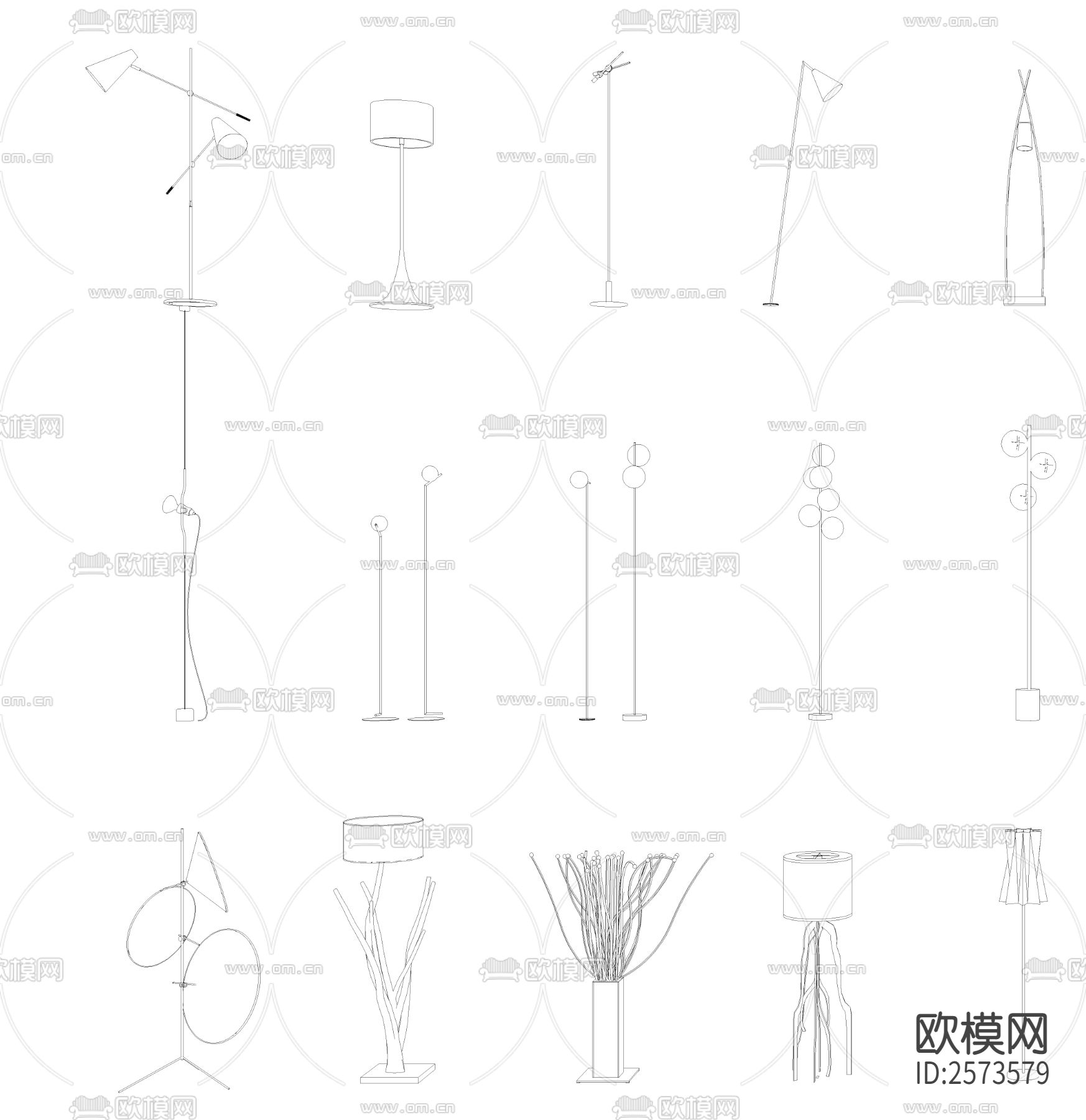 金属灯CAD图库