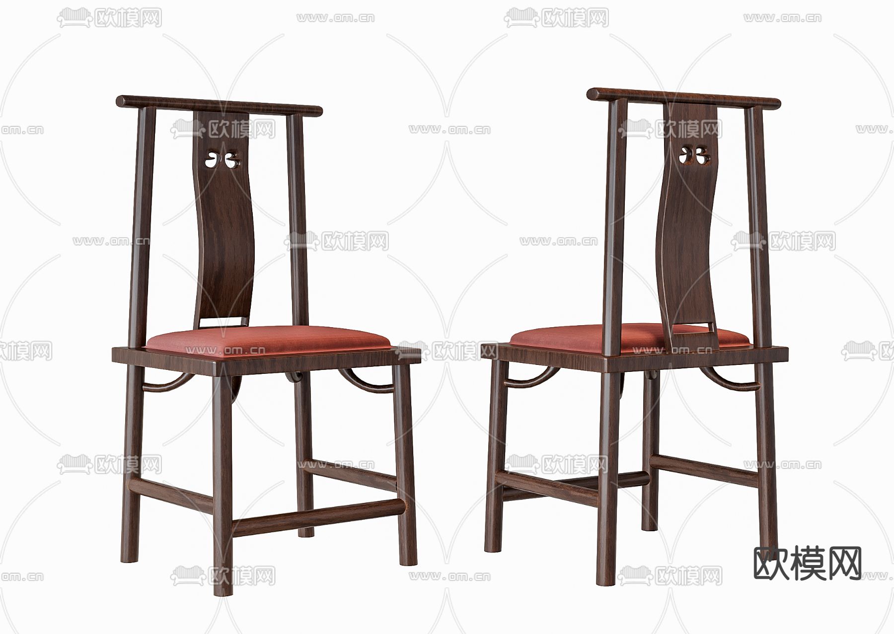 新中式椅子 餐椅3d模型下载