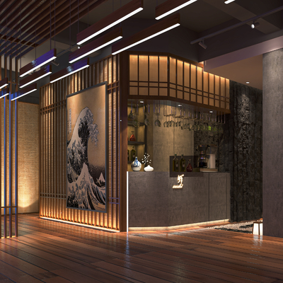  日式料理店 寿司店su模型 