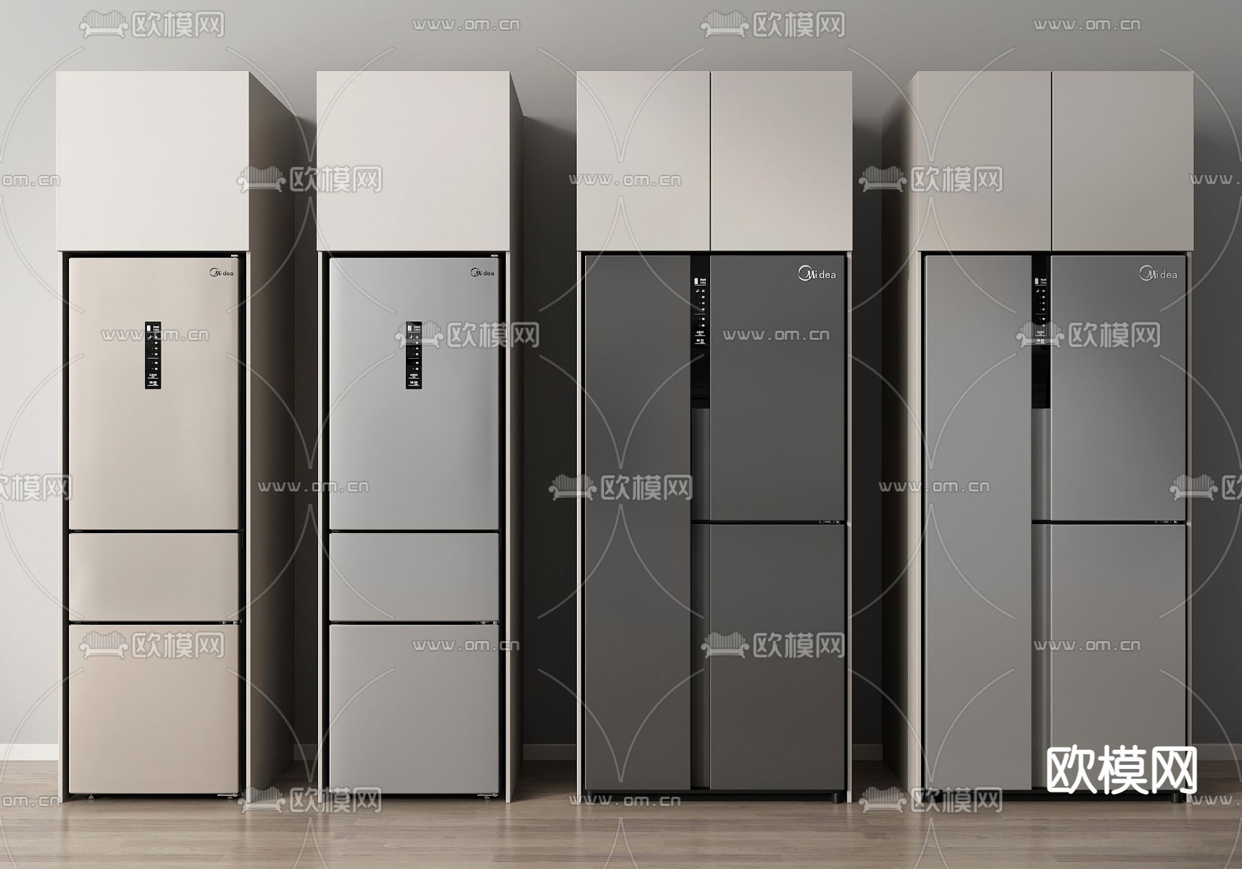 冰箱 冰柜3d模型下载