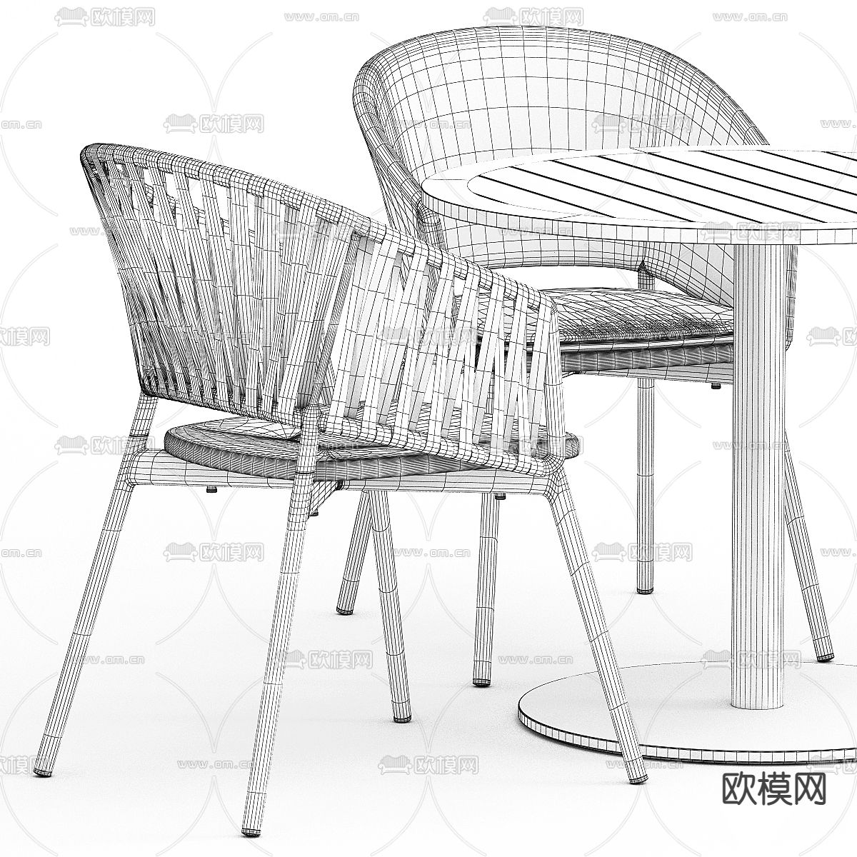 休闲桌 洽谈桌 户外桌3d模型下载（渲染图3）
