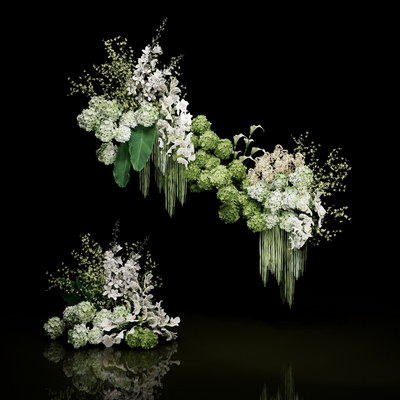  现代花卉su模型 