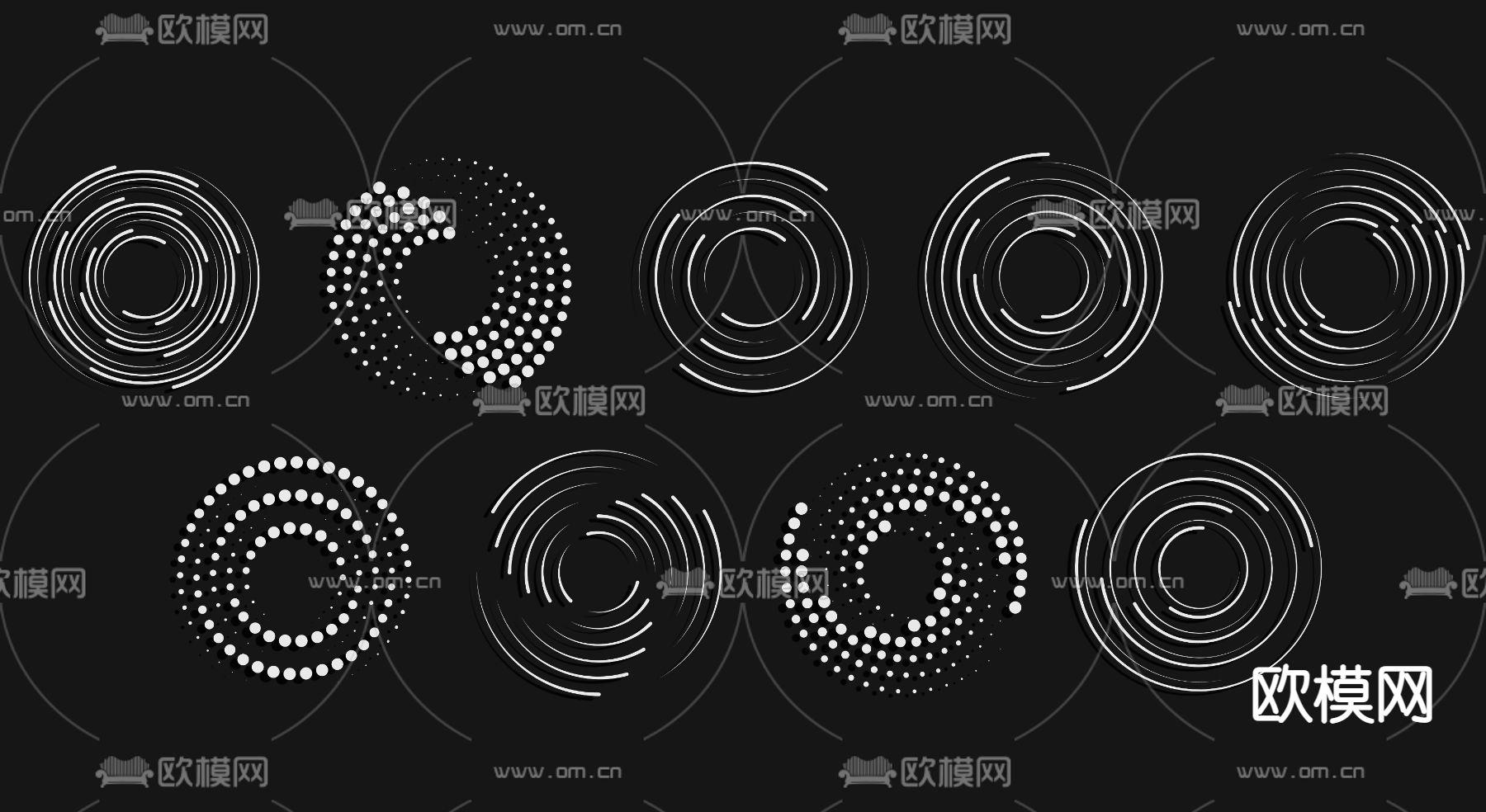 科技剪影 装饰标识3d模型下载