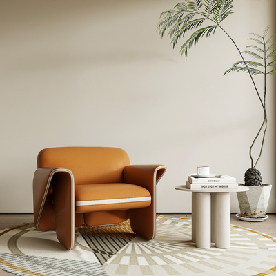  奶油风休闲沙发su模型 