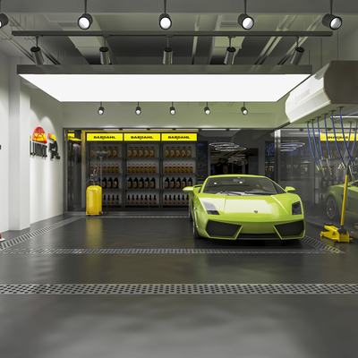  汽车维修店 汽修店su模型 