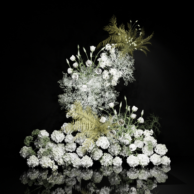  现代满天星花卉su模型 