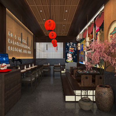  日式料理店 寿司店 居酒屋su模型 