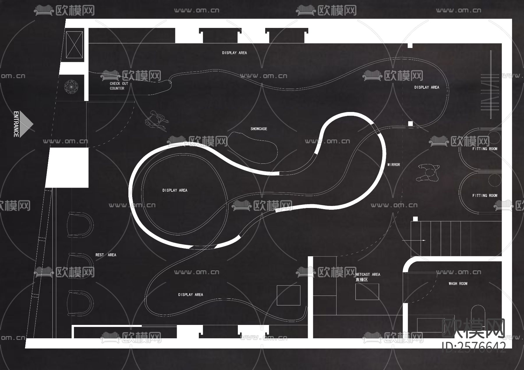 50套服装店创意CAD施工图