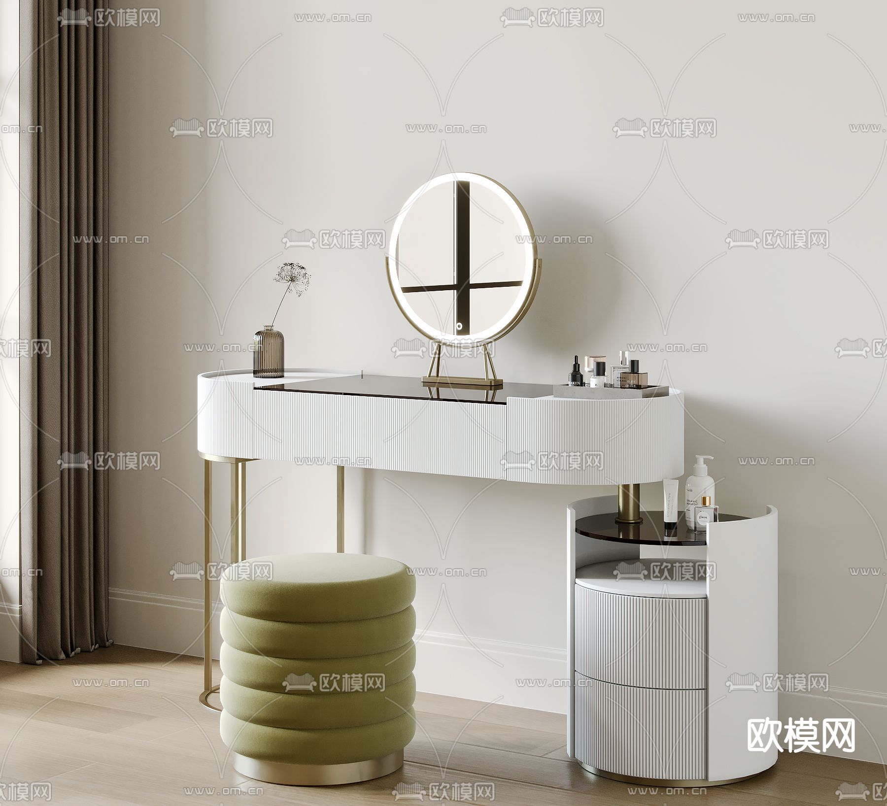 现代梳妆台3d模型