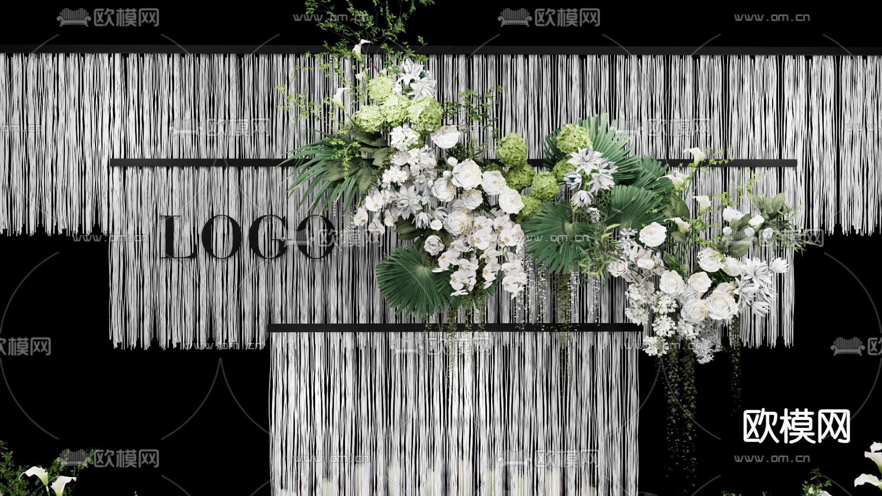 婚礼舞台 美陈su模型下载（渲染图2）