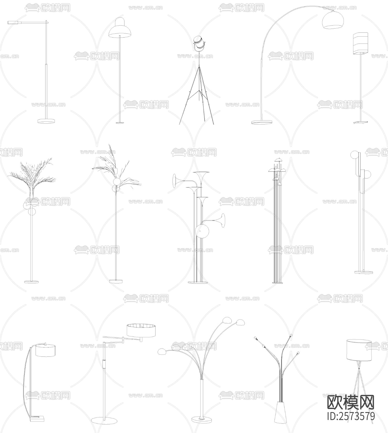 金属灯CAD图库