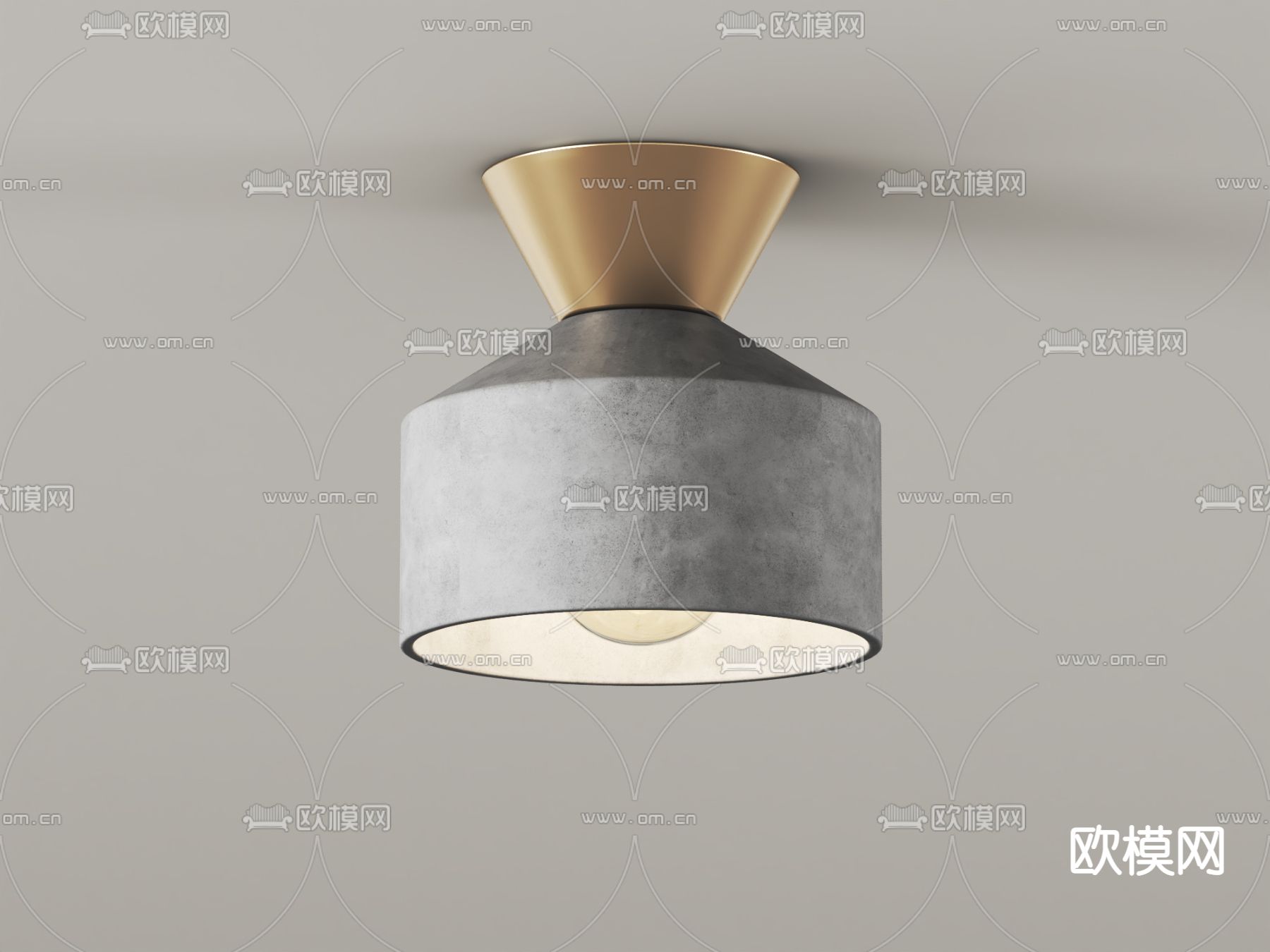 北欧吸顶灯su模型下载（渲染图3）