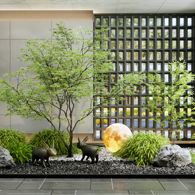  植物堆小品su模型 