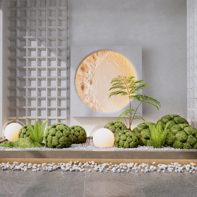  苔藓植物堆su模型 