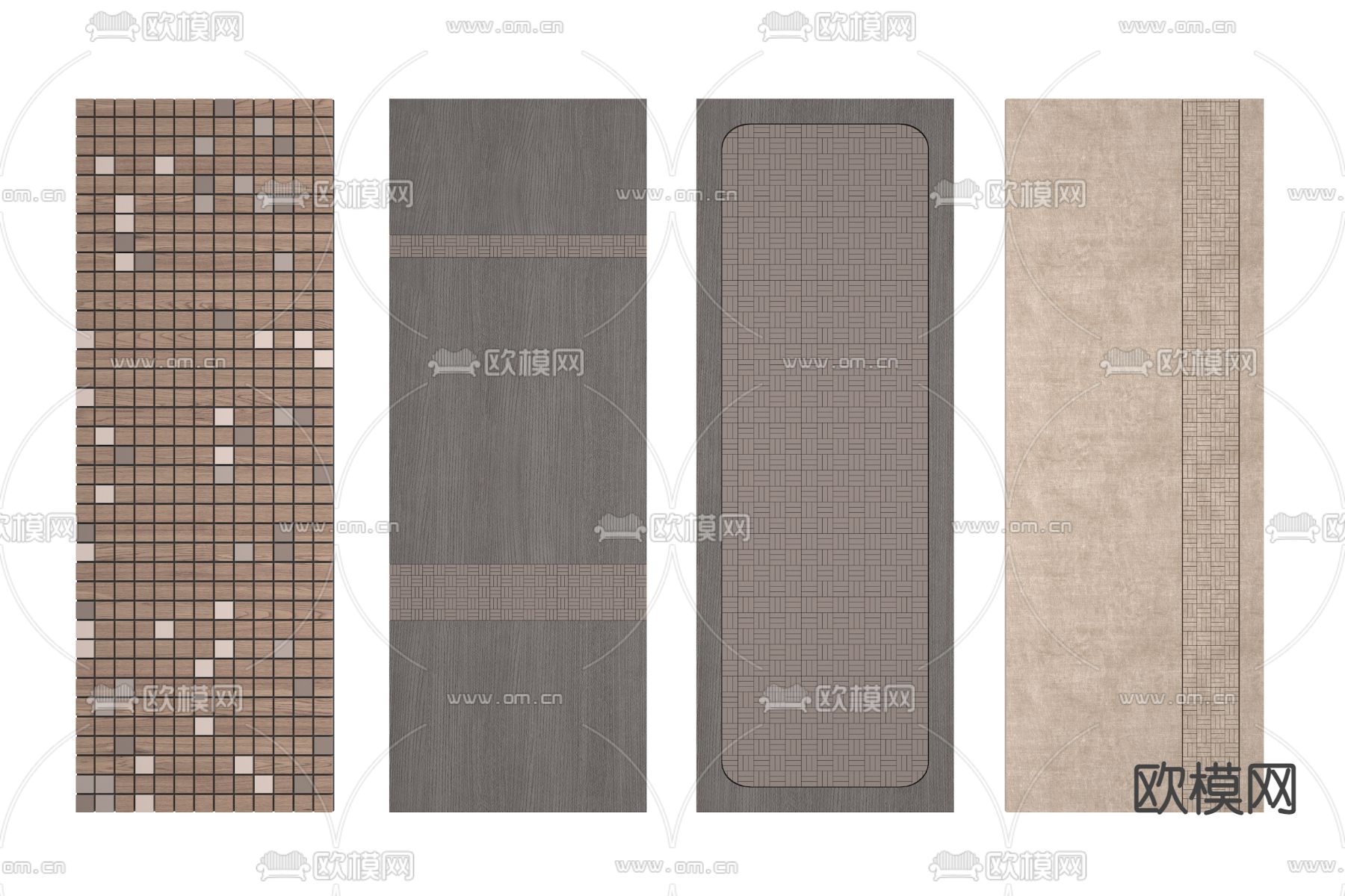 拼花瓷砖 柜门 门板3d模型下载
