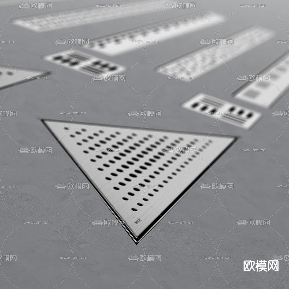 淋浴槽 排水槽 地漏su模型下载（渲染图3）