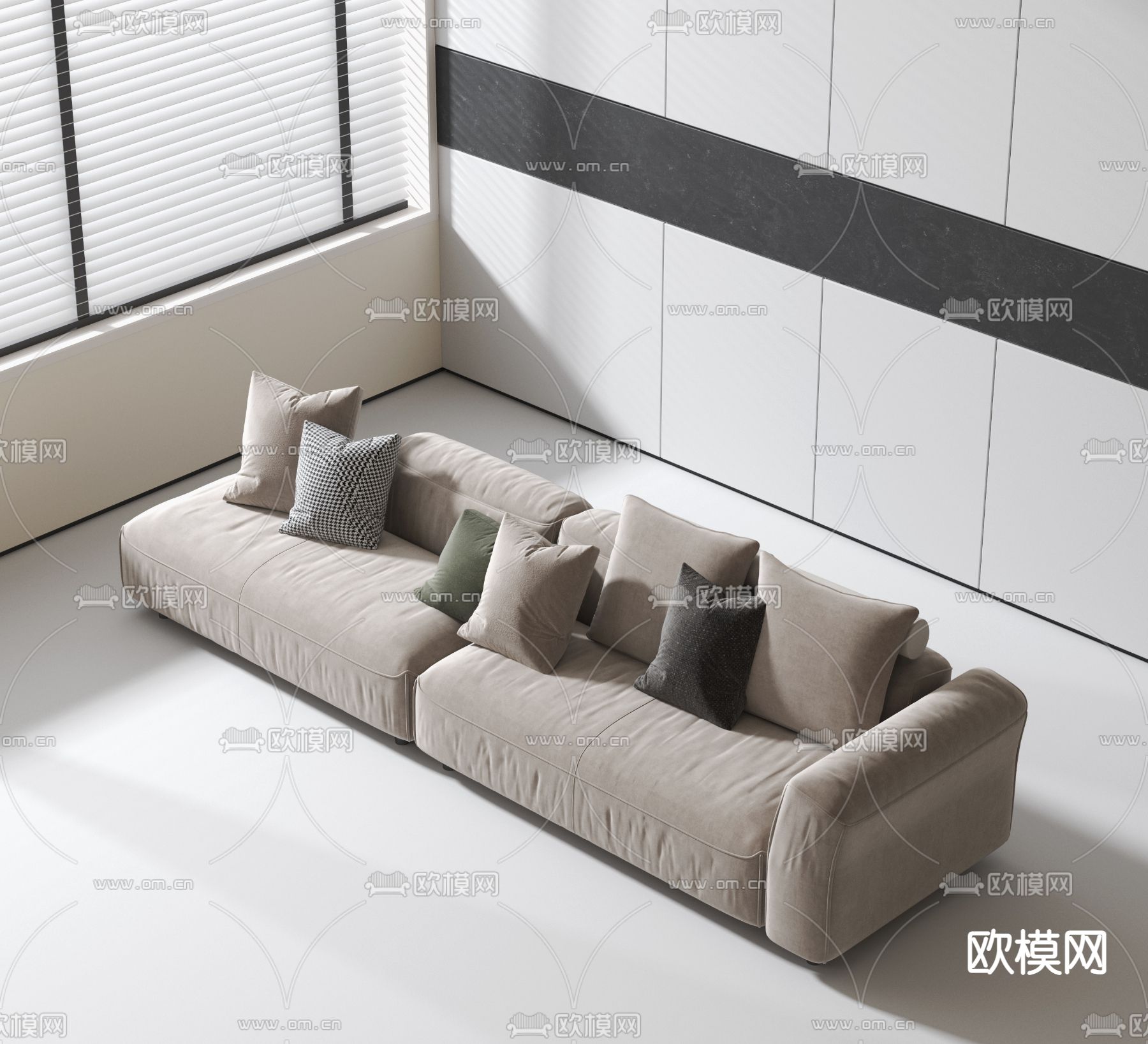 软体沙发 双人沙发3d模型下载