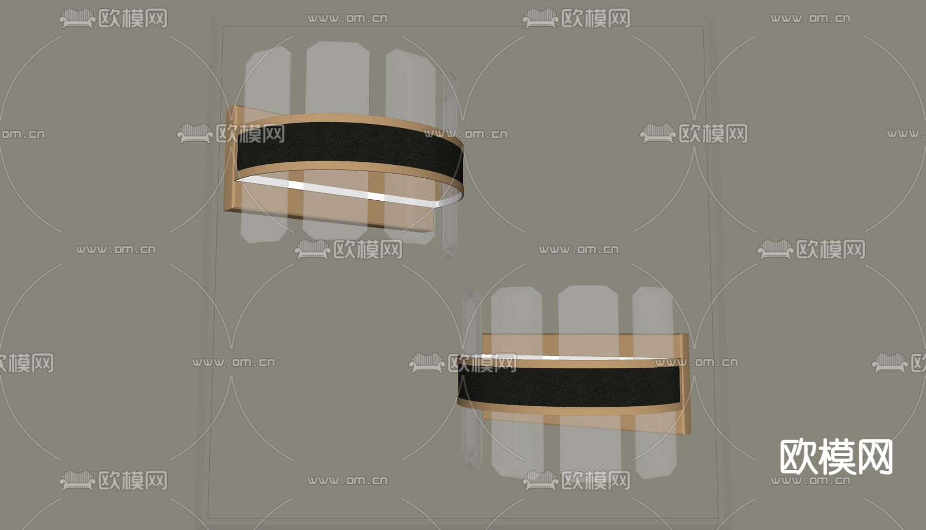 Aployt 轻奢壁灯su模型下载（渲染图2）