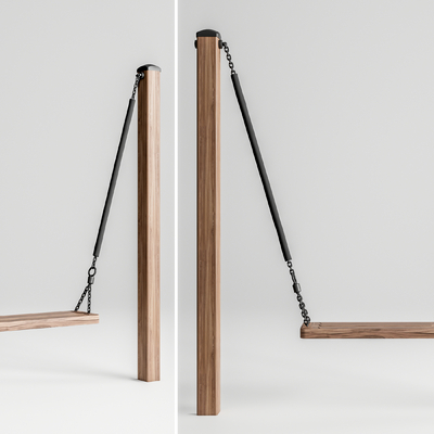  现代秋千 吊椅su模型 