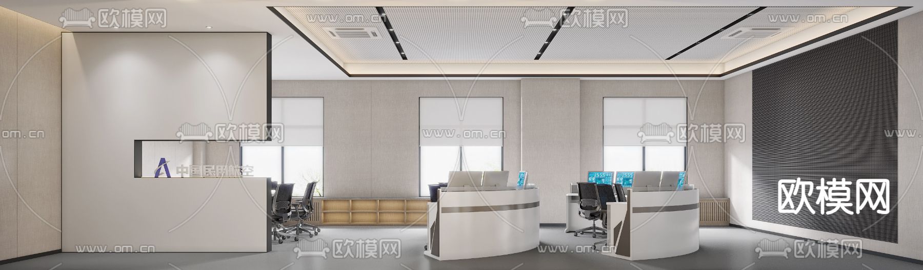 党建指挥室3d模型下载（渲染图3）