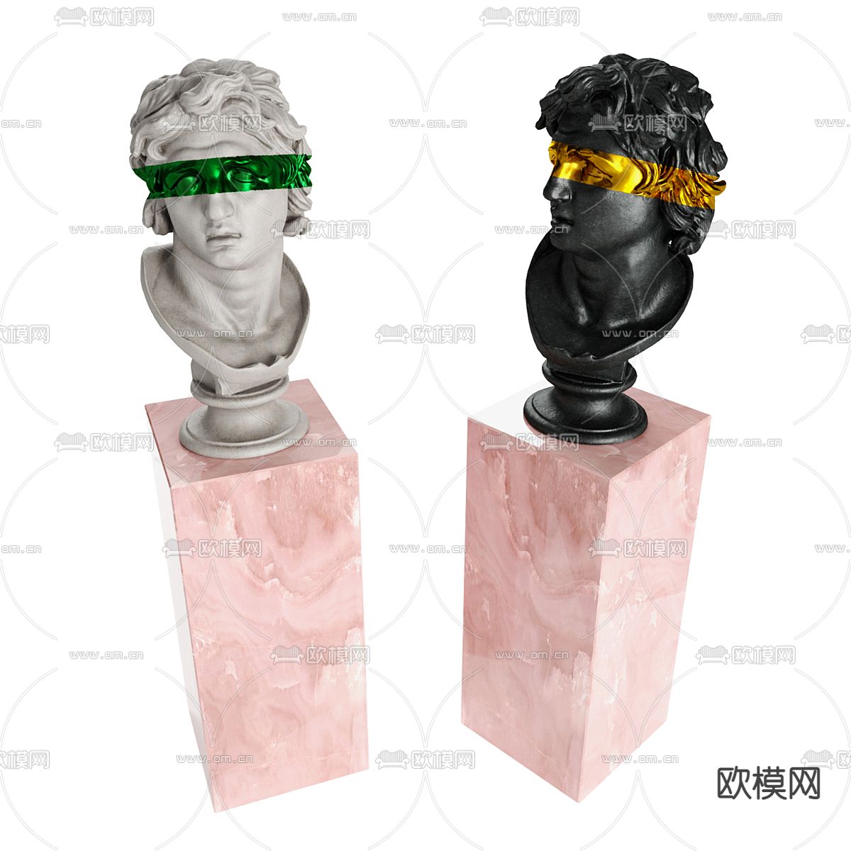 人物雕塑摆件3d模型下载（渲染图4）