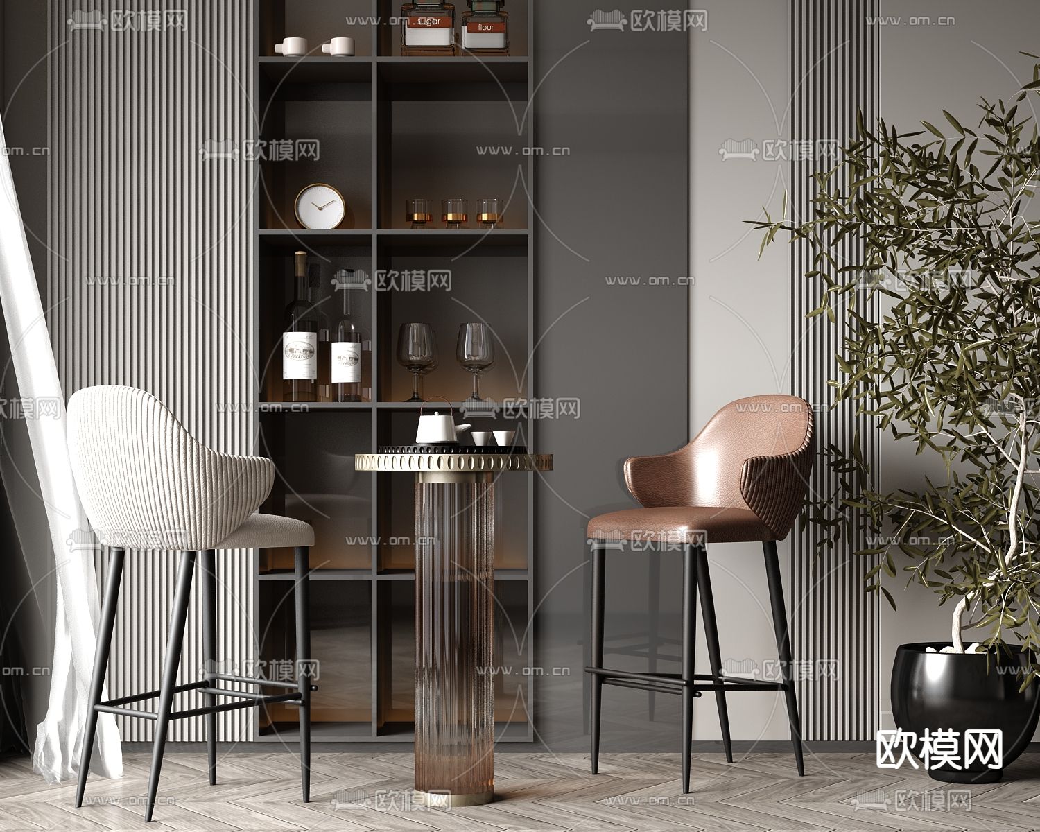 吧椅 吧凳 吧台3d模型下载