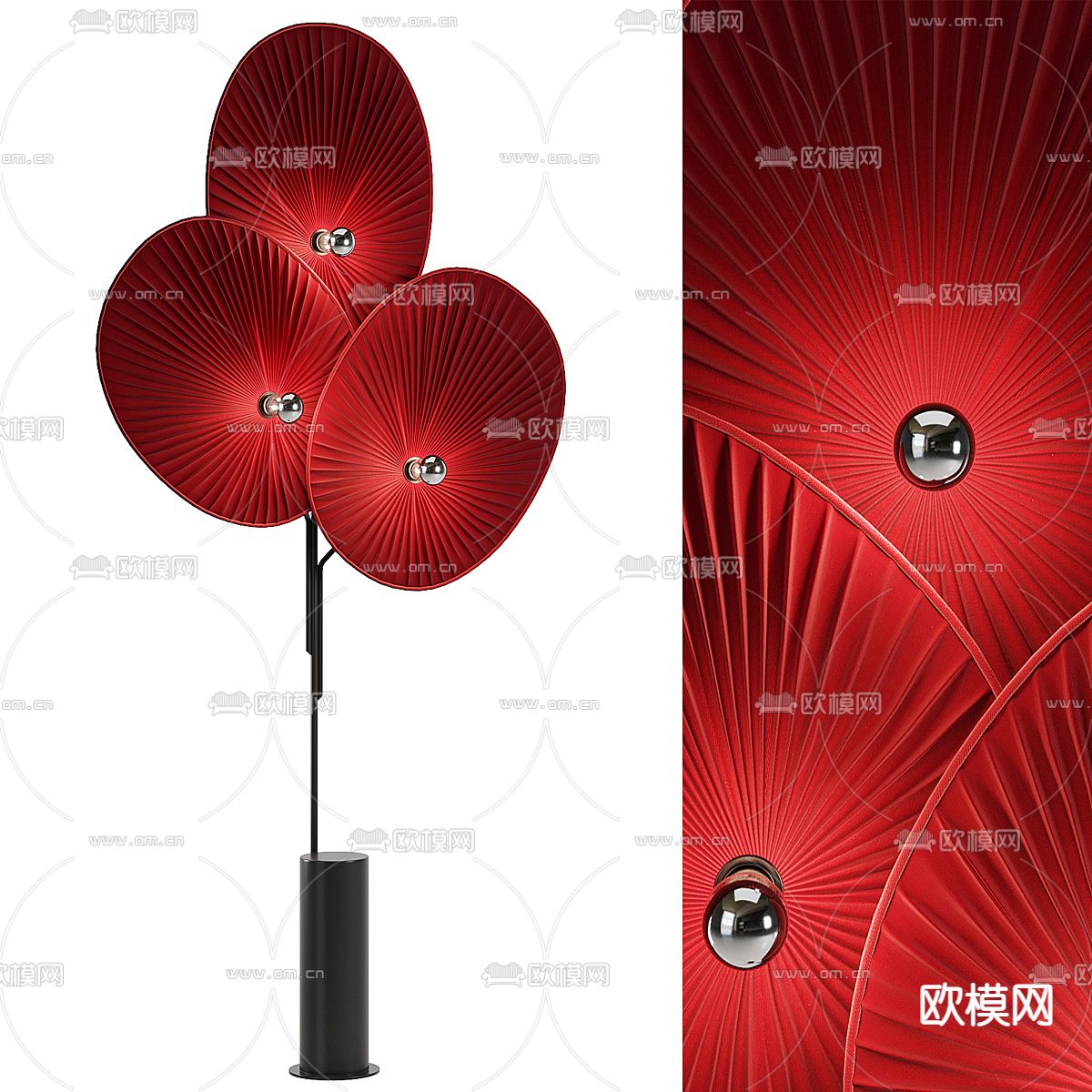 Roche Bobois 扇子落地灯3d模型下载（渲染图3）